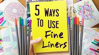 5 Ways to Use Fineliners in Your Sketchbook  Doodle/Drawing Ideas to Fill a Sketchbook