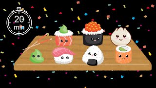 20 min Sleepy Sushi Party - Calming Classical Music for babies