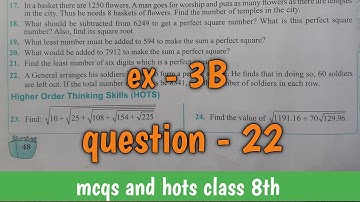 question number 23 | ex 3B class 8th | composite maths | S chand maths | #square and #square_roots