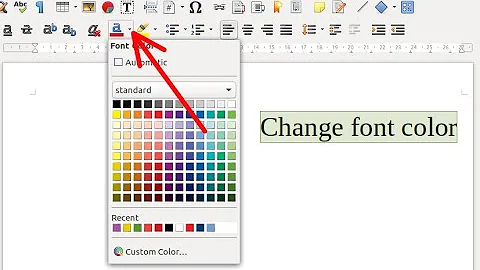 How To Change Font (Text / Sentence) Color in LibreOffice Writer