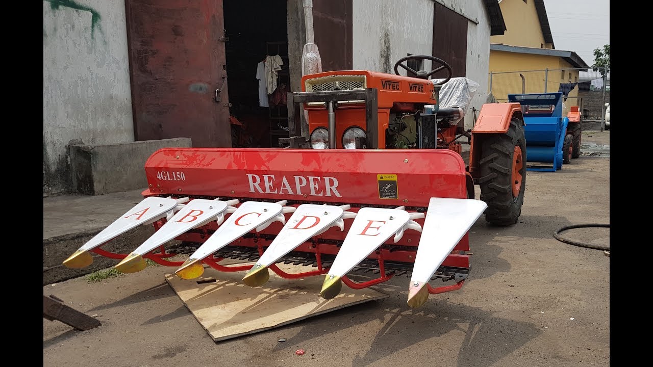 vitex multifunction tractor  rice, wheat  & soya harvester demo