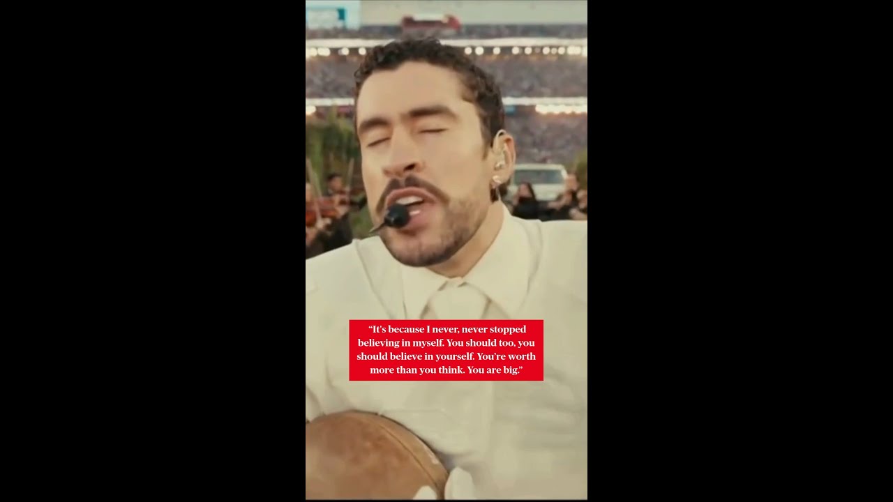 Bad Bunny's Powerful Message To Camera During Super Bowl Half-Time Show