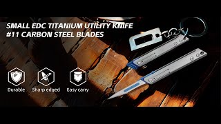 Tihtm Folding Pocket Titanium Utility Knife With 10Pcs Replaceable