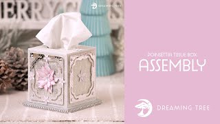 SVG File - Poinsettia Tissue Box - Assembly Tutorial (For Cricut, Silhouette, and ScanNCut)