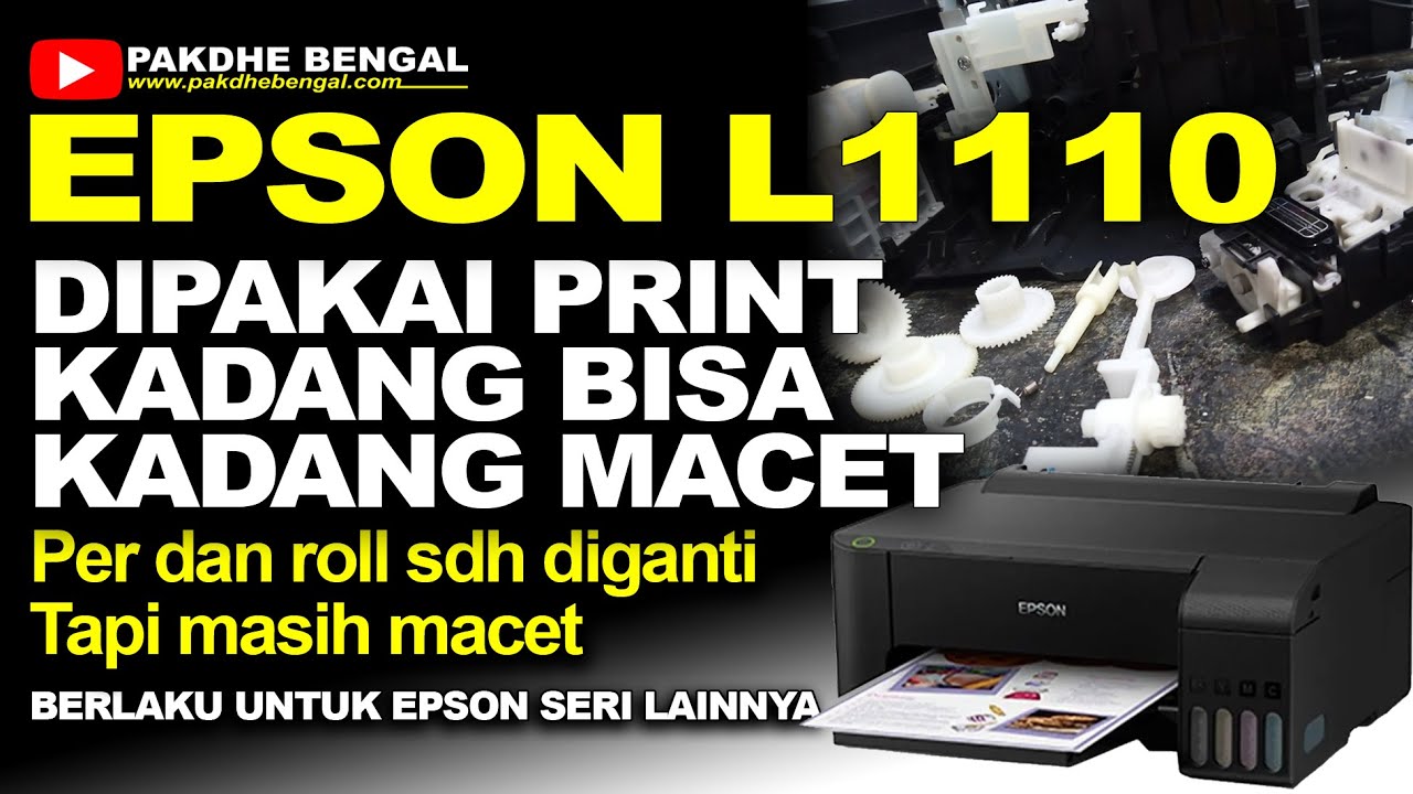 Cara Memperbaiki Epson L1110 Kadang Bisa Print Kadang Sandaran Kertas