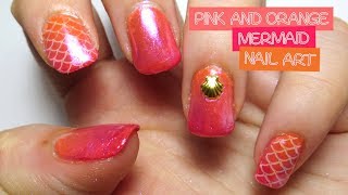 pink and orange nail designs 3
