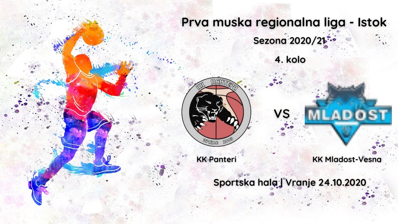 1. MRL ISTOK / 4. Kolo / KK "Panteri" - KK "Mladost-Vesna" 76:58 (24.10.2020)