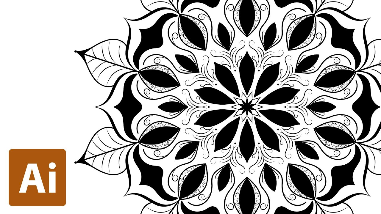 How to Create a Mandala with the Brush tool (3) Adobe Illustrator