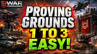 War Commander: Proving Grounds 1 To 3 = EASY!