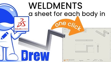 Never forget a weldment body in a drawing - Drew feature highlight