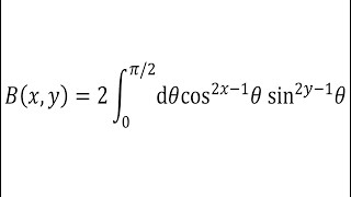 Trigonometric integral representation of the Beta function.
