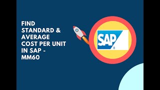 How to find Standard & Average Cost per unit in SAP?