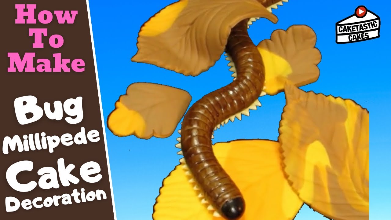 Millipede Cake Topper -  Halloween Cake Tutorial - Bug Cake Decorating Video by Caketastic Cakes