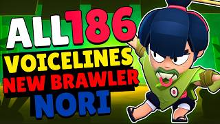 All 186 Nori Voicelines | New Legendary Brawler #RamenRebellion