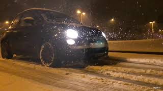 Snow Drift In Paris Early 2018 Fiat 500 & Eiffel Tower