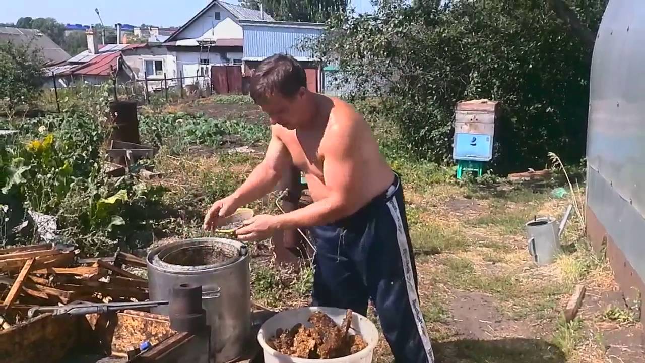 топим воск при помощи парогенератора