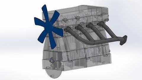 Model Engine Reverse Engineer Project in Solidworks