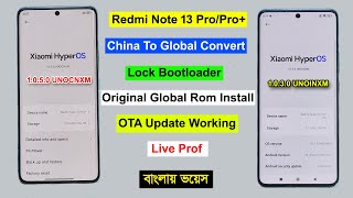 Famous Redmi Note 13 Pro Plus (Zircon) China To Global Rom Convert | Install Global Rom Redmi Note 13 Pro+ Profile