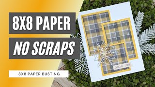 New No Scrap Template | Quick and Easy Cards from 8x8 Paper