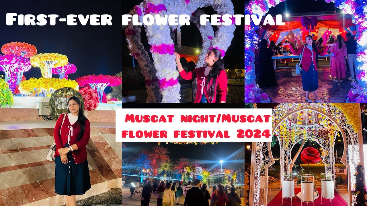 Muscat Nights 2024 |Drone show |Light show | first Muscat Flower festival 2024 ||swarnima vlogs