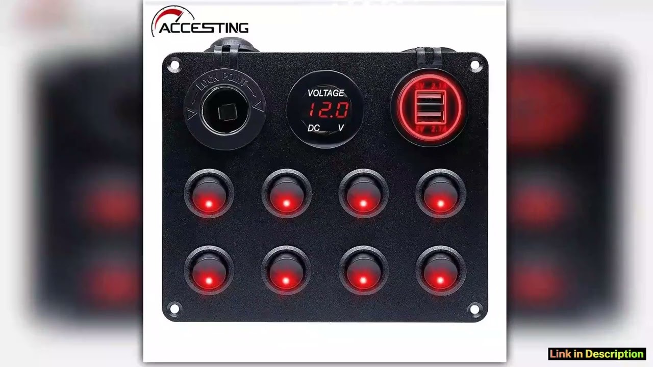 5 Gang 8 Gang Button Rocker Toggle Switch Panel Usb Control For Car Truck Marine Boat RV ATV UTV