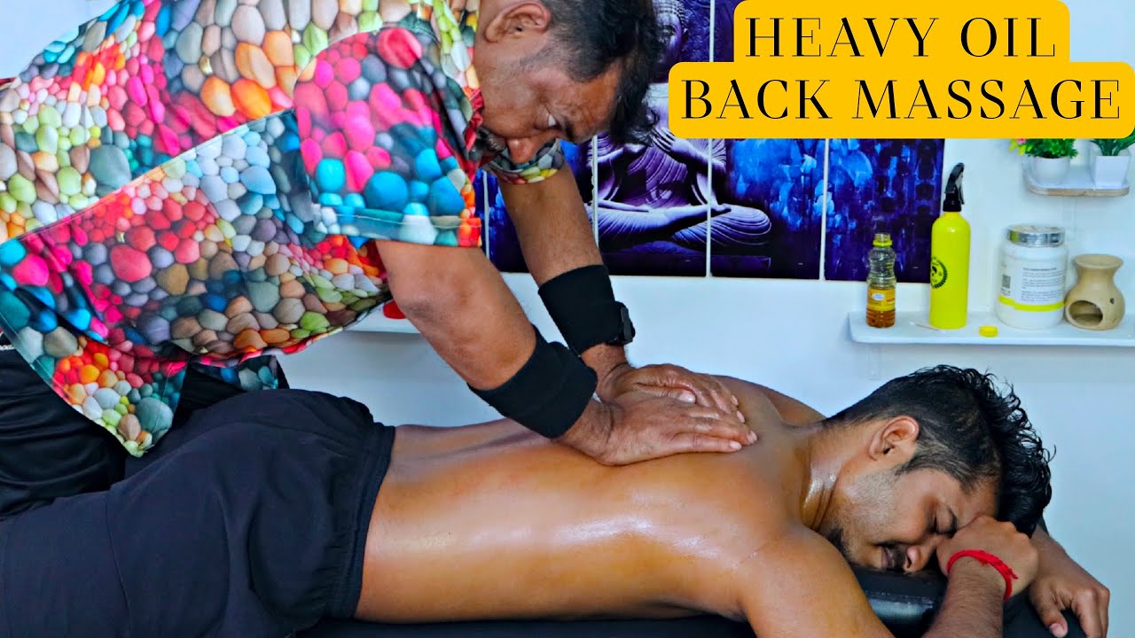 Heavy Oil Back Massage | Old School Body Cracks by Asim Barber | Head Massage & Neck Cracking | ASMR