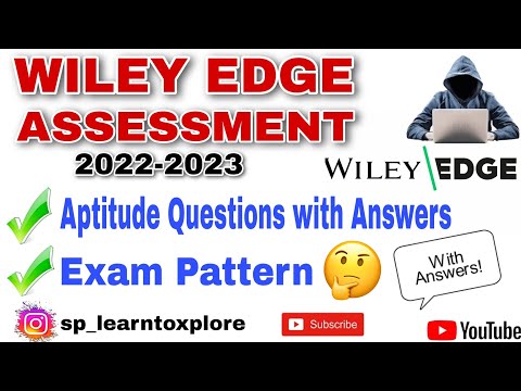 Wiley Edge  2023 All Aptitude Questions with Answers || Wiley Edge Assessment || Wiley Exam Pattern