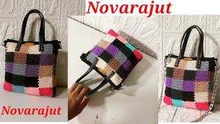 crochet II tutorial membuat tas rajut cantik dari sisa2 benang  /crochetbag