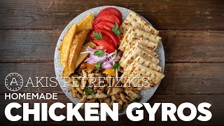 Homemade Chicken Gyros | Akis Petretzikis Chicken Gyros Akis Petretzikis