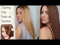 Dying my hair from blonde to brown at home [box dye]