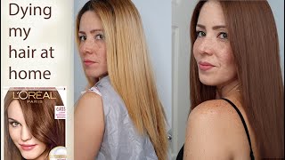 Dying My Hair From Blonde To Brown At Home Box Dye