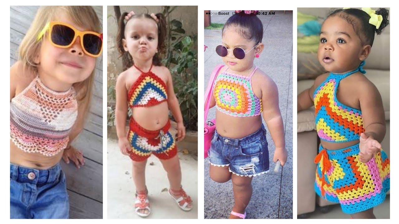 Stylish & Modern Crop Top For Kids/Best Crochet Pattern Halter Crop Top