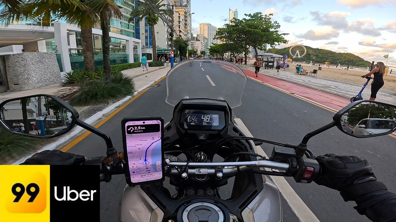 QUANTO FIZ na Uber Moto e 99 Moto Rodando 105 KM?