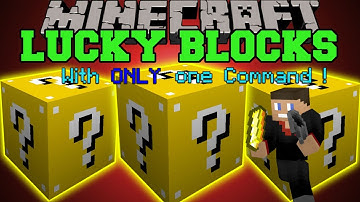 Minecraft : Lucky Blocks With only one command block!!!