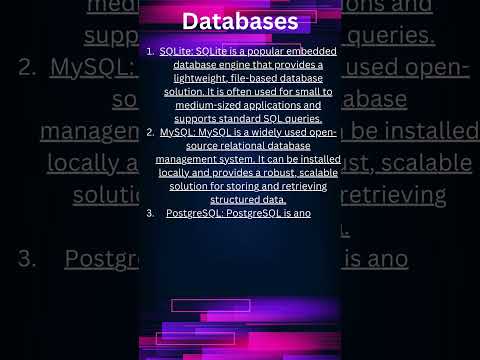Database , types of database #allstudyhub #education #youtubeshorts #database #sql #mongodb #mysql