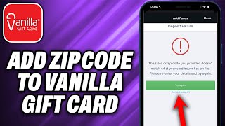How To Add Zip Code To Vanilla Gift Card