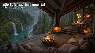 Tranquil Porch Ambience in Rainy Forest 🌧️ Soft Jazz Instrumental to Relax your Mind