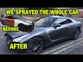 Rebuilding a salvage Nissan GTR Part 16 (PAINTING THE GTR)