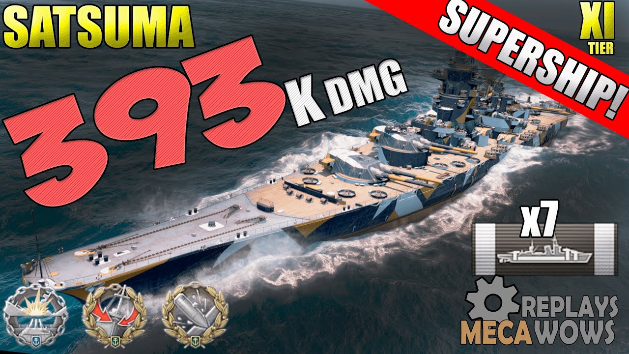DAMAGE RECORD! Satsuma 400k Damage World of Warships Gameplay 4k
