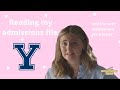 Reading my Yale Admissions File!