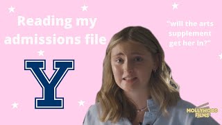 Reading my Yale Admissions File!