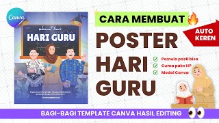 CARA GAMPANG BUAT POSTER UCAPAN HARI GURU DI CANVA | HARI GURU NASIONAL 25 NOVEMBER 2025