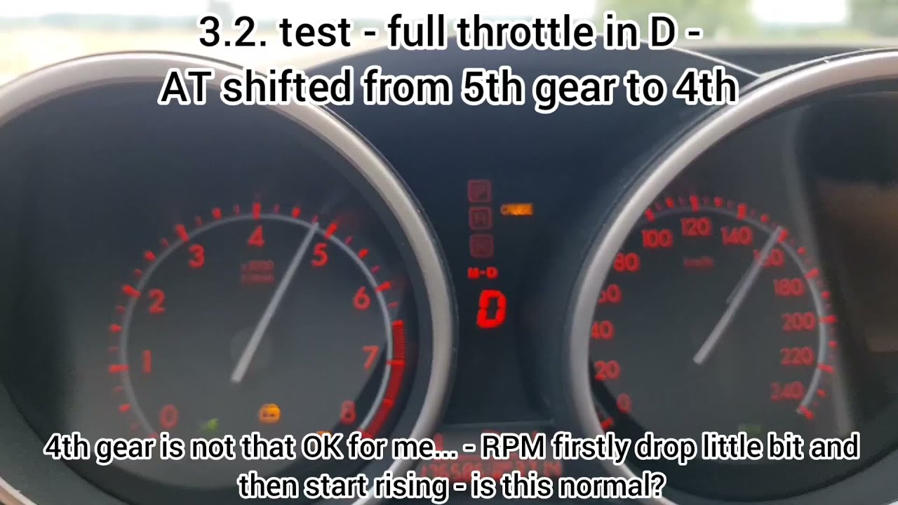 Automatic Transmission strange behavior - Mazda 3 BL 2.0 AT 2009