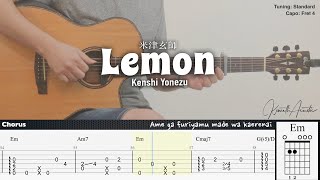 PDF Sample Lemon - 米津玄師 Kenshi Yonezu guitar tab & chords by Kenneth Acoustic.