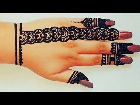 Very Easy Simple Mehndi Design For back hand || Beautiful Mehndi Design ...