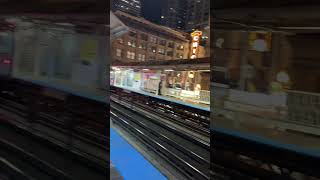 Chicago Theatre Sign View From The Train Stop Downtown #youtubeshorts #chicago #4k #short #travel
