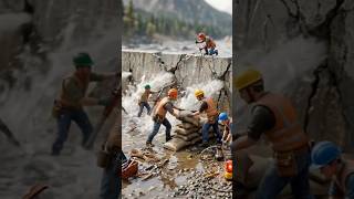 The Giant Hand Saves The Cracking Dam, विशाल हाथ ने टूटता बांध बचाया