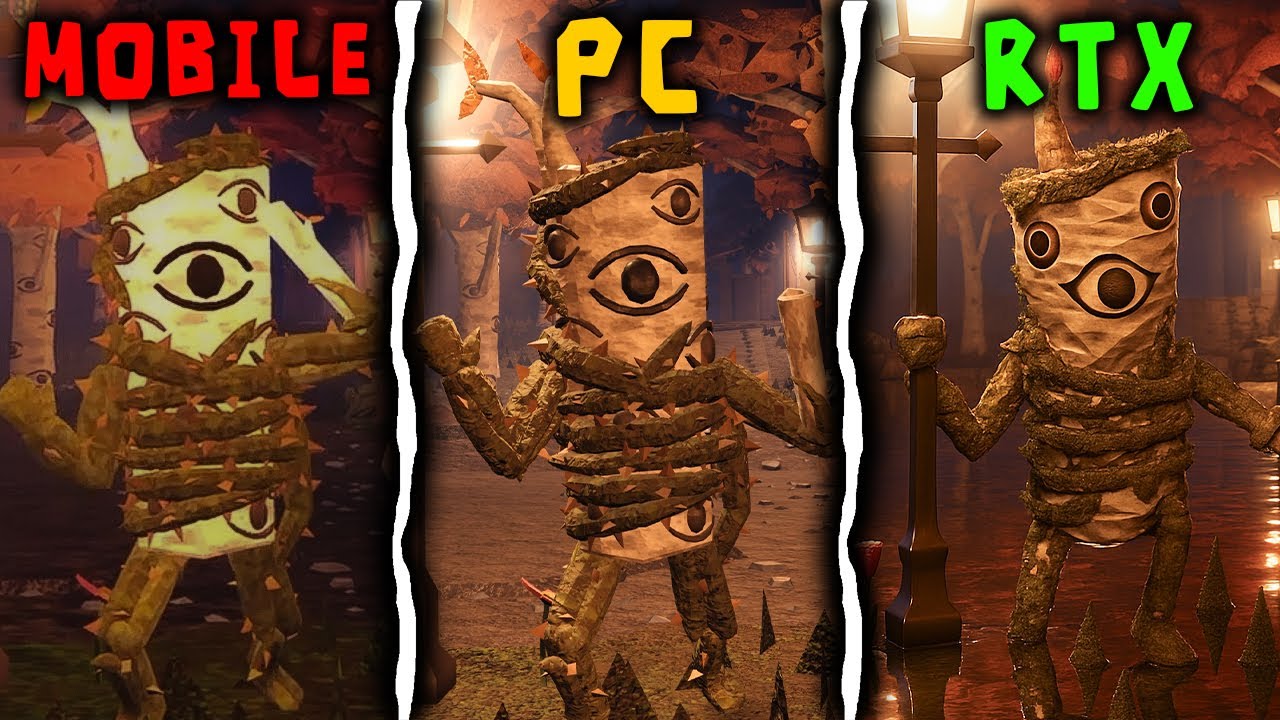 Roblox  DOORS The OUTDOORS | Mobile Vs PC Vs PC RTX | Jumpscares