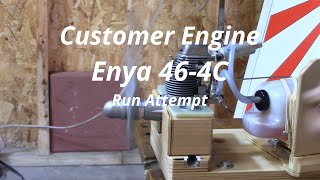 Customer Engine Enya 46-4C Run Attempt - YouTube