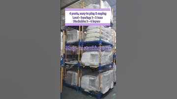 One-Person Setup! Plug-in Stacking Rack, Load up to 3 Tons & Stack 4 Layers!